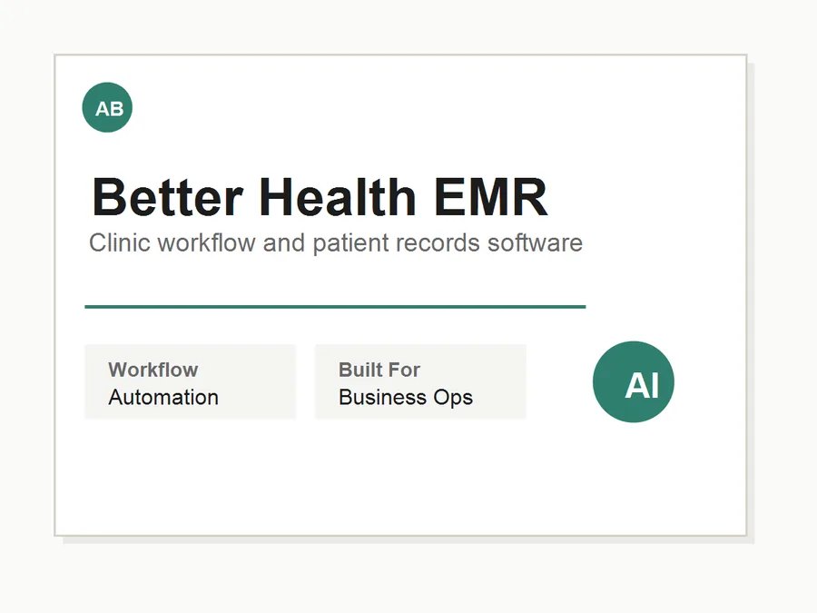 Better Health EMR software developer project preview